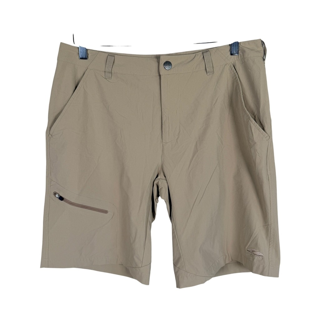 GoLite Hiking Shorts Mens M Tan Khaki Nylon Spandex Stretch Technical Trail